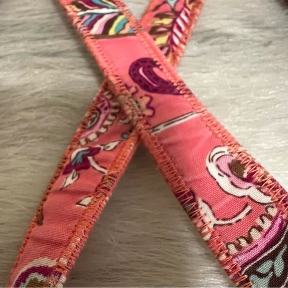 VERA BRADLEY Call Me Coral 2010 Tall Tote Orange Pink Floral Y2K Commuter Laptop - Picture 10 of 14